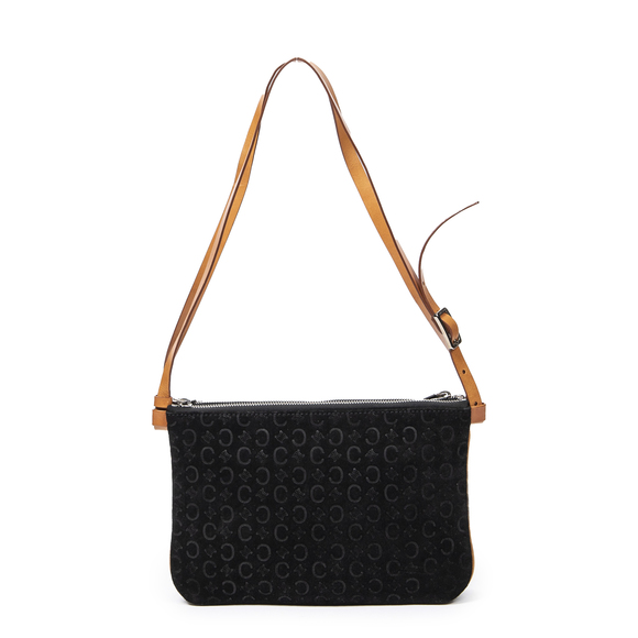 Céline Bags Celine Double Zip Shoulder Bag In Blackbrown C Macadam